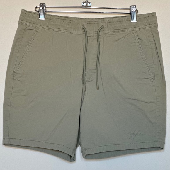 Hollister Mens Jogger Shorts 7" Epic Flex Olive Khaki Size Check Description - Picture 1 of 14